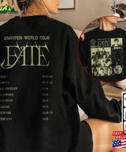 Enhypen Kpop Shirt World Tour Fate 2023 Tee V4 Double Side Engene Hoodie Unisex Enhypen Kpop Shirt World Tour Fate 2023 Tee V4 Double Side Engene Hoodie Unisex