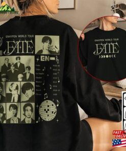 Enhypen Kpop Shirt World Tour Fate 2023 Tee V5 Double Side Engene Hoodie T-Shirt Enhypen Kpop Shirt World Tour Fate 2023 Tee V5 Double Side Engene Hoodie T-Shirt