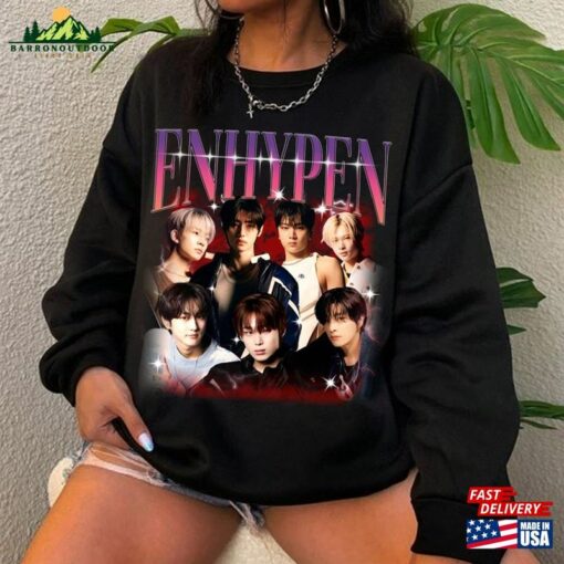 Enhypen Kpop Sweatshirt Fate World Tour Shirt Dark Blood Unisex Hoodie