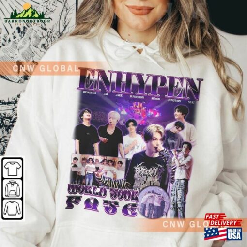 Enhypen Kpop Sweatshirt World Tour 2023 Tee Unisex Classic