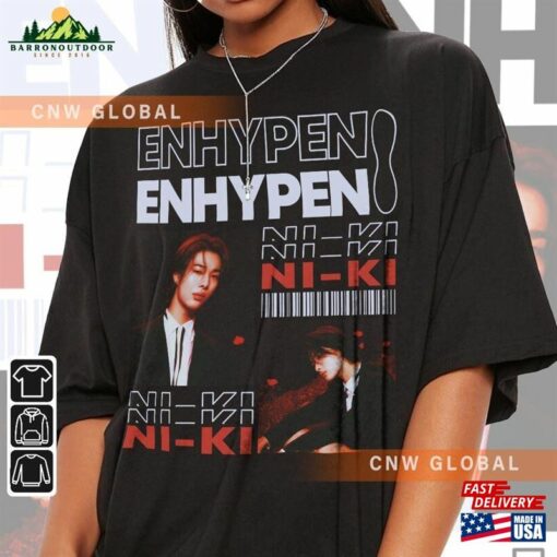 Enhypen Niki Kpop Shirt World Tour Fate 2023 Tee V0 Dark Blood Engene Hoodie Classic