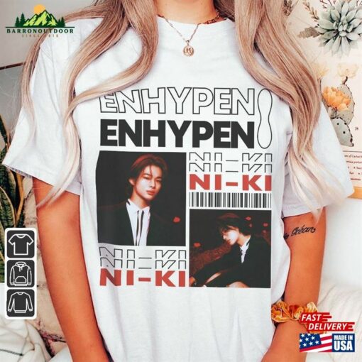 Enhypen Niki Kpop Shirt World Tour Fate 2023 Tee V0 Dark Blood Engene Hoodie Classic