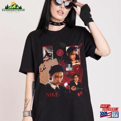 Enhypen Niki T-Shirt Y2k Graphic Tee Kpop Shirt Unisex Hoodie