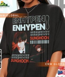 Enhypen Sunghoon Kpop Shirt World Tour Fate 2023 Tee V0 Dark Blood Engene Hoodie Sweatshirt Classic Enhypen Sunghoon Kpop Shirt World Tour Fate 2023 Tee V0 Dark Blood Engene Hoodie Sweatshirt Classic