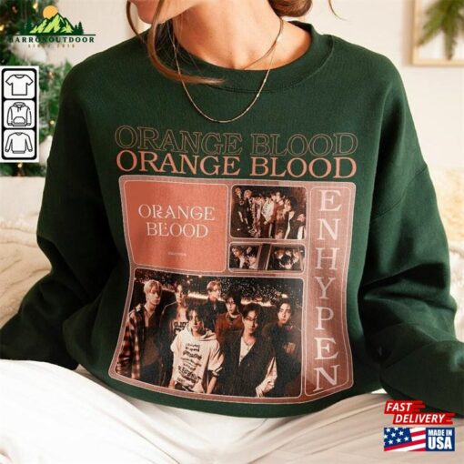 Enhypen Sweatshirt Orange Blood Kpop Album Merch V3 Korean Sweater T-Shirt