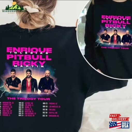 Enrique Iglesias X Pitbull Ricky Martin The Trilogy Tour 2023 Hoodie T-Shirt