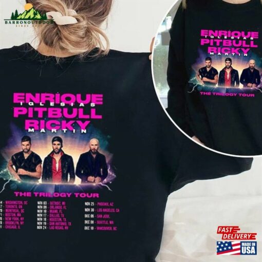 Enrique Iglesias X Pitbull Ricky Martin The Trilogy Tour 2023 Shirt Concert Classic Hoodie