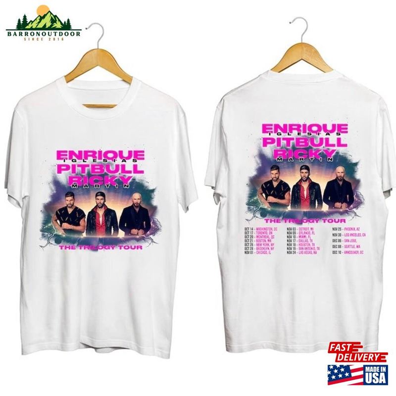 Enrique Iglesias X Pitbull Ricky Martin The Trilogy Tour 2023 Shirt Concert T-Shirt Classic Enrique Iglesias X Pitbull Ricky Martin The Trilogy Tour 2023 Shirt Concert T-Shirt Classic