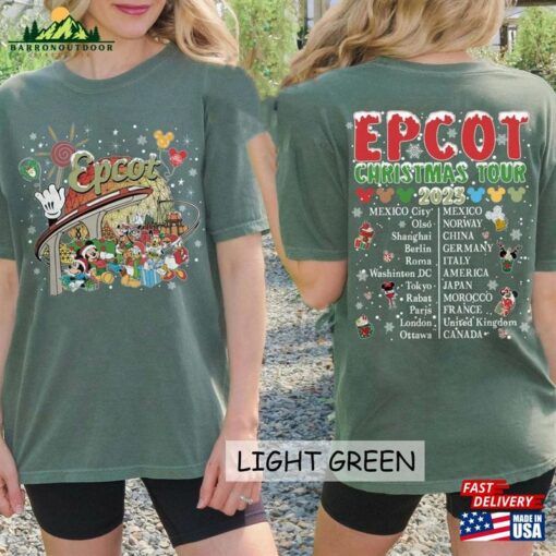 Epcot Christmas Tour 2023 Shirt Tee Disney Family Classic Sweatshirt