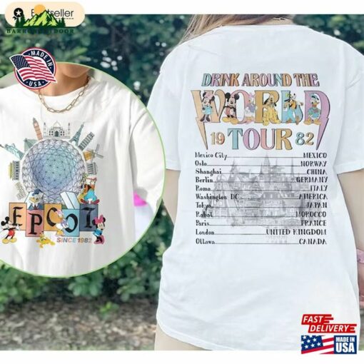 Epcot Drink Around The World Comfort Colors Shirt Snack Tour Classic T-Shirt