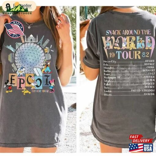 Epcot Drink Around The World Comfort Colors Shirt Snack Tour Classic T-Shirt