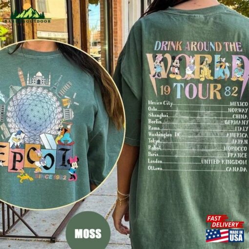 Epcot Drink Around The World Comfort Colors Shirt Snack Tour Sweatshirt Unisex