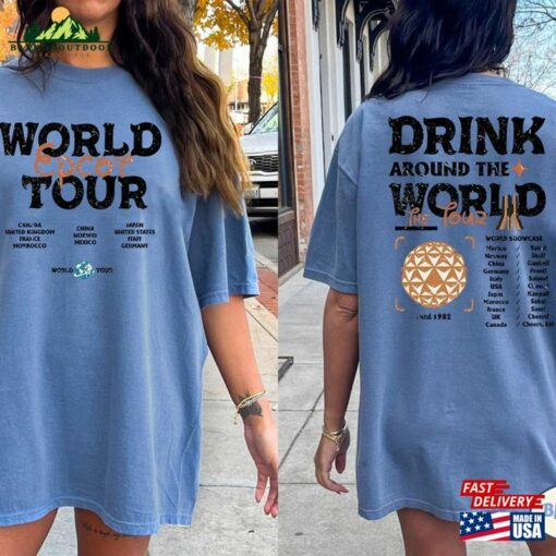 Epcot Drink Around The World Tour 2023 Shirt Center 1982 Sweatshirt Drinking Merch Unisex