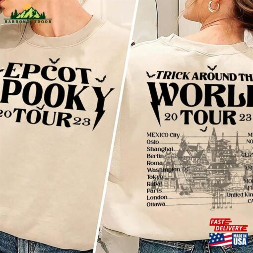 Epcot Spooky Tour 2023 Shirt Disney Halloween Funny Tee Hoodie T-Shirt