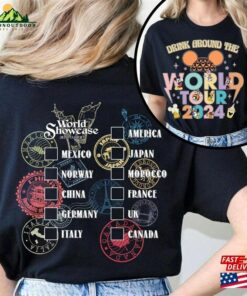 Epcot World Tour 2024 Shirt Drink Around The T-Shirt Showcase Two Sided Tee Hoodie Unisex Epcot World Tour 2024 Shirt Drink Around The T-Shirt Showcase Two Sided Tee Hoodie Unisex