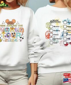 Epcot World Tour 2024 Shirt Drink Around The T-Shirt Showcase Two Sided Tee Sweatshirt