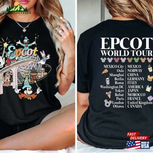 Epcot World Tour Shirt Sweatshirt Hoodie Unisex Classic