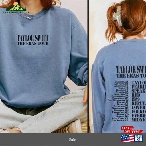 Eras Blue Crewneck Dupe Tour Merch Sweatshirt Unisex