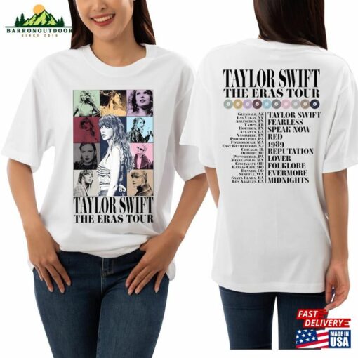 Eras Tour Shirt Front And Back Swiftie 2023 T-Shirt Classic