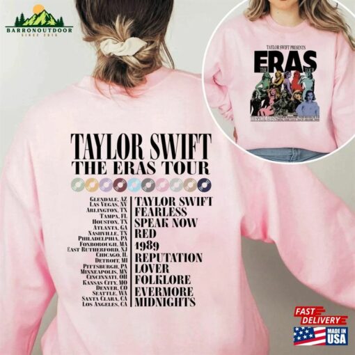 Eras Tour Shirt Taylor Front Hoodie Classic