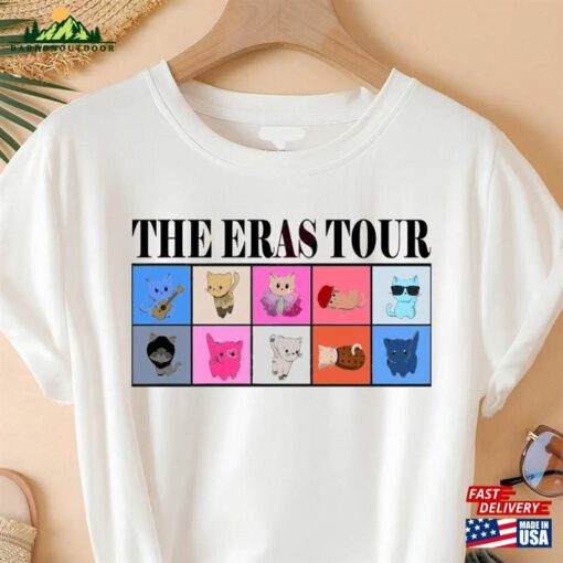 Eras Tour Taylor Cat Shirt Swiftie Print Hoodie T-Shirt