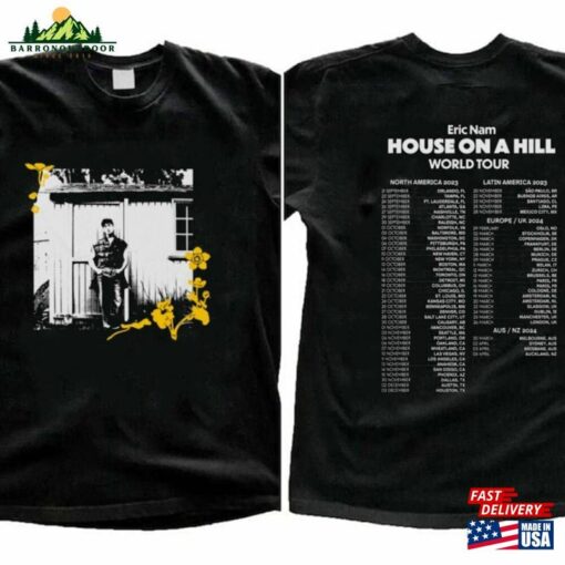 Eric Nam Kpop Shirt House On A Hill World Tour 2023 North America Sweatshirt T-Shirt