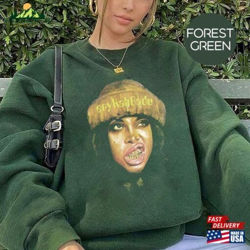 Erykah 90S Music Rock Gifts For Fans Graphic Tour Shirt Unisex Classic