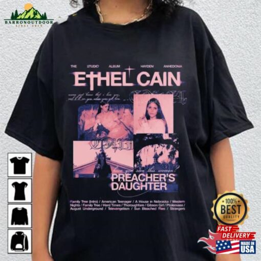 Ethel Cain Merch Album Tracklist Vintage T-Shirt American Singer Shirt Gift For Fan Sweatshirt Unisex