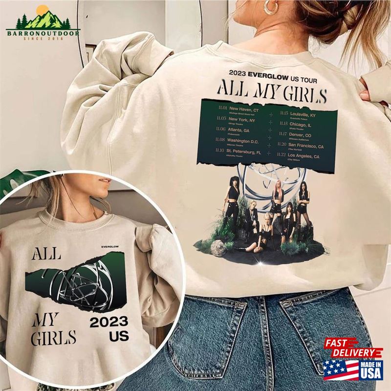 Everglow Tour All My Girls Shirt Kpop 2023 Sweatshirt Slay Tee Unisex Everglow Tour All My Girls Shirt Kpop 2023 Sweatshirt Slay Tee Unisex