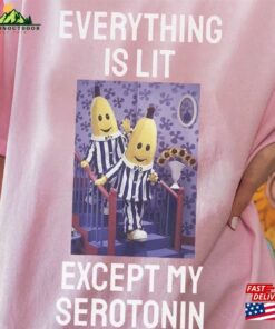 Everything Is Lit Except My Serotonin Shirt Fall Out Boy Lyric Pink Or Black So Much For Stardust Classic Hoodie