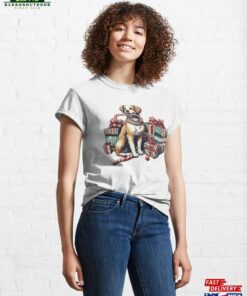 Excited Christmas Dog With Many Presents Classic T-Shirt Unisex Excited Christmas Dog With Many Presents Classic T-Shirt Unisex