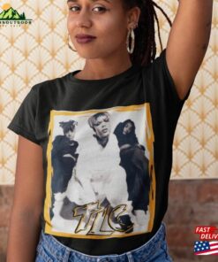 Exclusive Tlc Tee Rare Black White Girl Group Shirt 90S Vintage Inspired Band T-Shirt T Boz Left Eye Unisex Hoodie