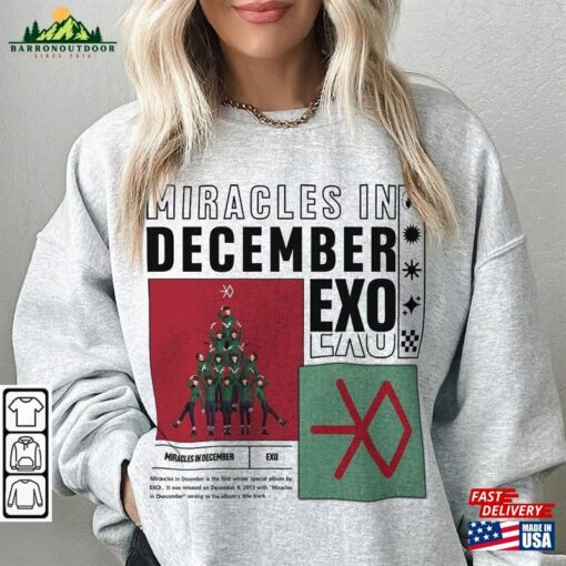 Exo Sweatshirt Miracles In December Kpop Sweater V0 Xiumin Suho Baekhyun Chanyeol Kai Sehun Shirt T-Shirt Hoodie