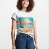 Explore Simplistic Amp Minimalistic Vintage Sunset Abstract Art Classic T-Shirt Hoodie Unisex