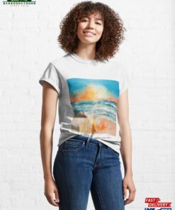 Explore Simplistic Amp Minimalistic Vintage Sunset Abstract Art Classic T-Shirt Hoodie Unisex