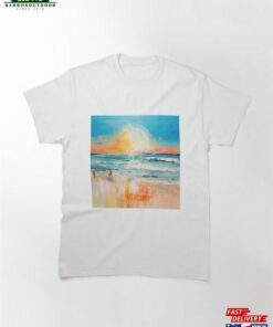Explore Simplistic Amp Minimalistic Vintage Sunset Abstract Art Classic T-Shirt Hoodie Unisex