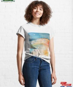 Explore Simplistic Amp Minimalistic Vintage Sunset Abstract Art Classic T-Shirt Unisex