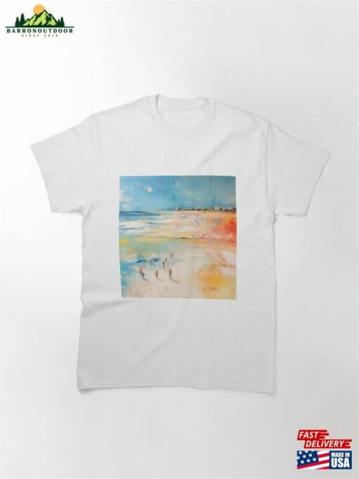 Explore Simplistic Amp Minimalistic Vintage Sunset Abstract Art Classic T-Shirt Unisex