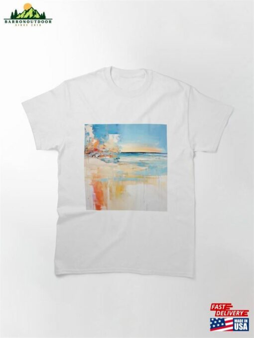 Explore Simplistic Amp Minimalistic Vintage Sunset Abstract Art Classic T-Shirt Unisex Sweatshirt