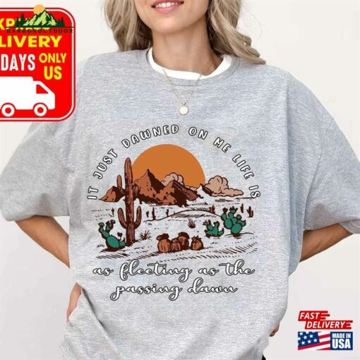 Express Delivery Zach Bryan It Just Dawned On Me Life Is As Fleeting The Passing Dawn Sweatshirt Quittin Time Tour 2024 Shirt T-Shirt Hoodie