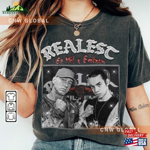 Ez Mil Eminem Rap Shirt Realest Album Concert Tour 2023 Vintage 90S Y2k Graphic Tee T-Shirt Sweatshirt