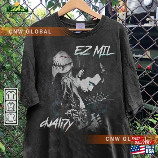 Ez Mil Rap Shirt Eminem Du4li7y Album Concert Tour 2023 Vintage 90S Y2k Graphic Tee T-Shirt Unisex