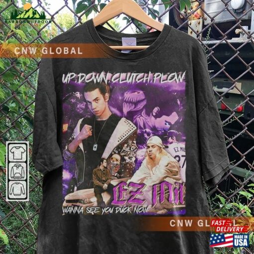 Ez Mil Rap Shirt Up Down Du4li7y Album Concert Tour 2023 Vintage 90S Y2k Graphic Tee Classic Unisex