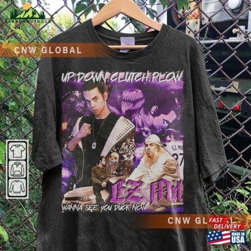 Ez Mil Rap Shirt Up Down Du4li7y Album Concert Tour 2023 Vintage 90S Y2k Graphic Tee T-Shirt Unisex