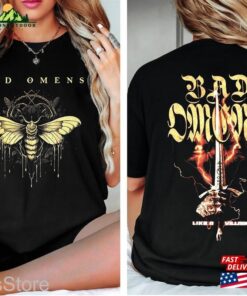 Fade Reaper Tee Bad Omens Double Side T-Shirt Band Track List 2023 Merch The Concrete Forever Tour Shirt Hoodie Sweatshirt