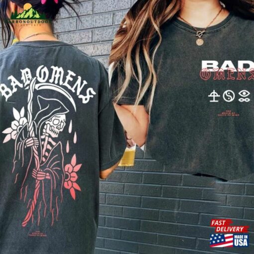 Fade Reaper Tee Bad Omens Shirt Band Track List 2023 Merch The Concrete Forever Tour Hoodie Sweatshirt