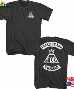 Fall Out Boy Alt Rock Music Tee Fob Crowned Volcano Logo Men’s Black T-Shirt Unisex Sweatshirt