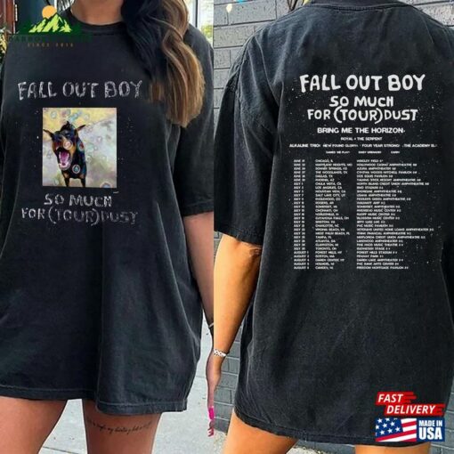 Fall Out Boy Band Fan Shirt 2023 Tour So Much For Stardust T-Shirt Hoodie