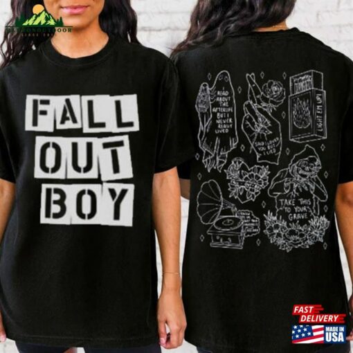 Fall Out Boy Band T-Shirt 2 Sides So Much (For) Stardust Tour 2023 Shirt Sweatshirt Unisex