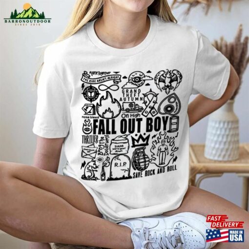 Fall Out Boy Doodle Art Shirt Tattoo Tour 2023 Unisex T-Shirt